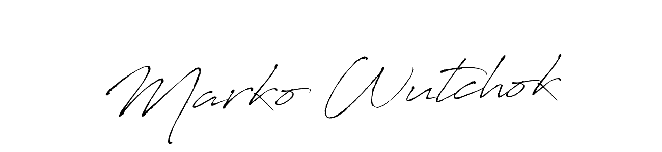 This is the best signature style for the Marko Wutchok name. Also you like these signature font (Antro_Vectra). Mix name signature. Marko Wutchok signature style 6 images and pictures png