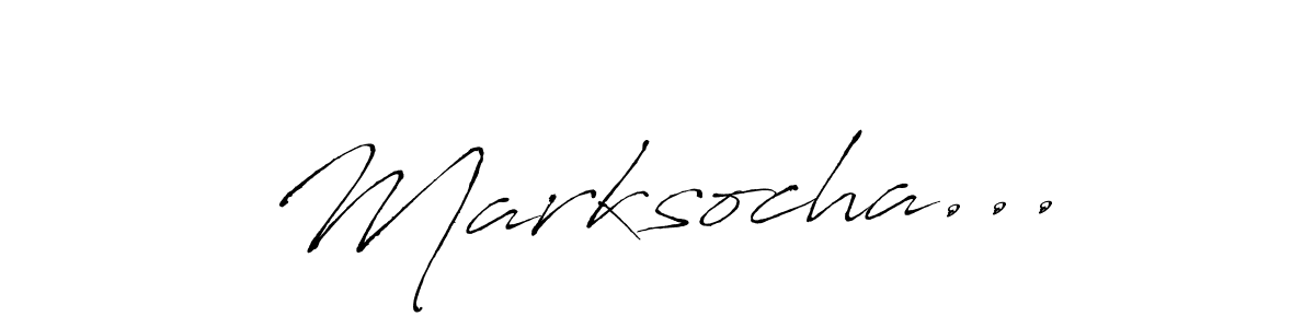 Design your own signature with our free online signature maker. With this signature software, you can create a handwritten (Antro_Vectra) signature for name Marksocha.... Marksocha... signature style 6 images and pictures png