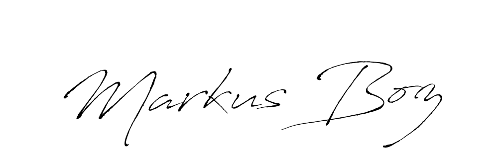 Make a beautiful signature design for name Markus Boz. With this signature (Antro_Vectra) style, you can create a handwritten signature for free. Markus Boz signature style 6 images and pictures png