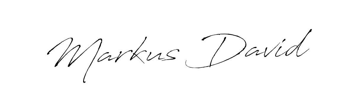 How to make Markus David name signature. Use Antro_Vectra style for creating short signs online. This is the latest handwritten sign. Markus David signature style 6 images and pictures png