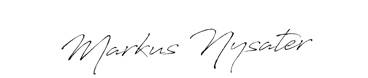 Design your own signature with our free online signature maker. With this signature software, you can create a handwritten (Antro_Vectra) signature for name Markus Nysater. Markus Nysater signature style 6 images and pictures png