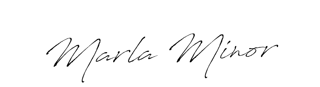 Make a beautiful signature design for name Marla Minor. With this signature (Antro_Vectra) style, you can create a handwritten signature for free. Marla Minor signature style 6 images and pictures png