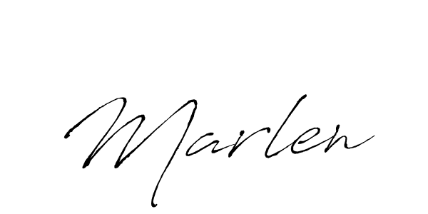 Design your own signature with our free online signature maker. With this signature software, you can create a handwritten (Antro_Vectra) signature for name Marlen. Marlen signature style 6 images and pictures png