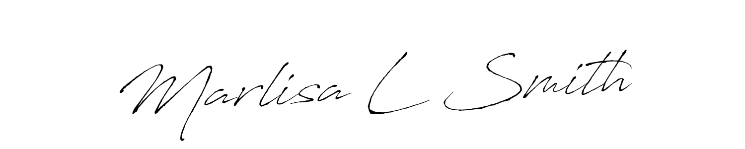 Create a beautiful signature design for name Marlisa L Smith. With this signature (Antro_Vectra) fonts, you can make a handwritten signature for free. Marlisa L Smith signature style 6 images and pictures png