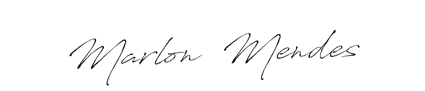 Also we have Marlon  Mendes name is the best signature style. Create professional handwritten signature collection using Antro_Vectra autograph style. Marlon  Mendes signature style 6 images and pictures png