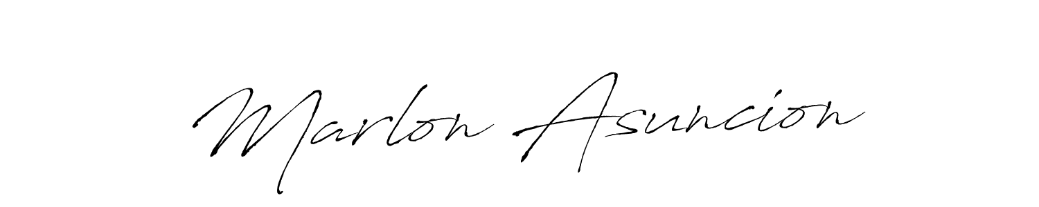 if you are searching for the best signature style for your name Marlon Asuncion. so please give up your signature search. here we have designed multiple signature styles  using Antro_Vectra. Marlon Asuncion signature style 6 images and pictures png