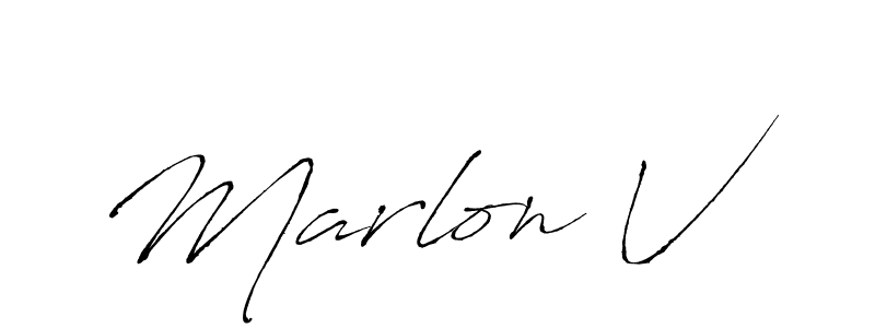 Make a beautiful signature design for name Marlon V. Use this online signature maker to create a handwritten signature for free. Marlon V signature style 6 images and pictures png