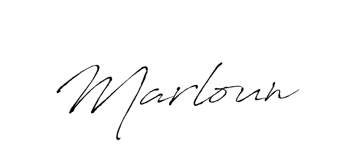 Design your own signature with our free online signature maker. With this signature software, you can create a handwritten (Antro_Vectra) signature for name Marloun. Marloun signature style 6 images and pictures png
