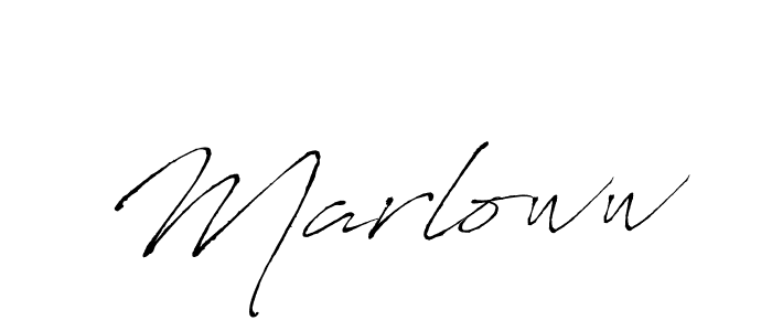 Make a beautiful signature design for name Marloww. With this signature (Antro_Vectra) style, you can create a handwritten signature for free. Marloww signature style 6 images and pictures png