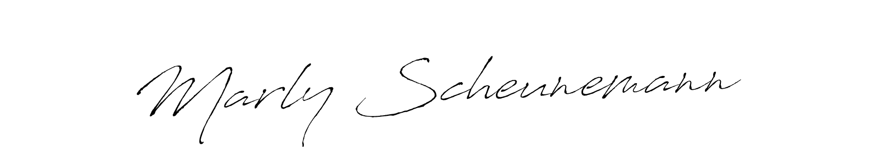 Make a beautiful signature design for name Marly Scheunemann. With this signature (Antro_Vectra) style, you can create a handwritten signature for free. Marly Scheunemann signature style 6 images and pictures png