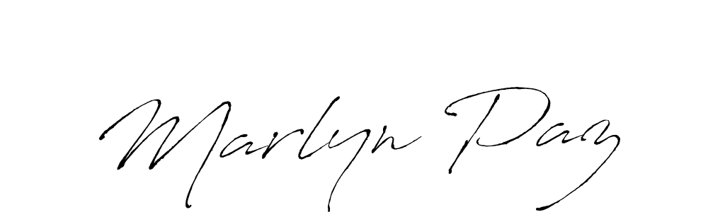 How to make Marlyn Paz name signature. Use Antro_Vectra style for creating short signs online. This is the latest handwritten sign. Marlyn Paz signature style 6 images and pictures png