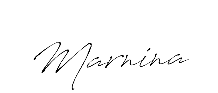 Use a signature maker to create a handwritten signature online. With this signature software, you can design (Antro_Vectra) your own signature for name Marnina. Marnina signature style 6 images and pictures png