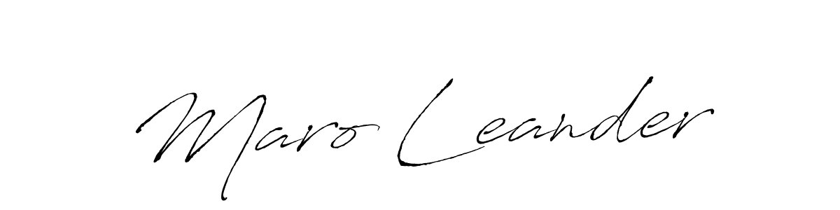 How to make Maro Leander name signature. Use Antro_Vectra style for creating short signs online. This is the latest handwritten sign. Maro Leander signature style 6 images and pictures png