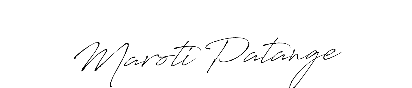 Design your own signature with our free online signature maker. With this signature software, you can create a handwritten (Antro_Vectra) signature for name Maroti Patange. Maroti Patange signature style 6 images and pictures png