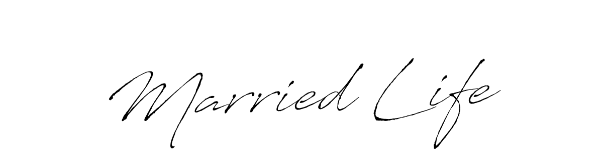 Married Life stylish signature style. Best Handwritten Sign (Antro_Vectra) for my name. Handwritten Signature Collection Ideas for my name Married Life. Married Life signature style 6 images and pictures png