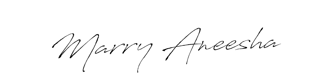 Also we have Marry Aneesha name is the best signature style. Create professional handwritten signature collection using Antro_Vectra autograph style. Marry Aneesha signature style 6 images and pictures png