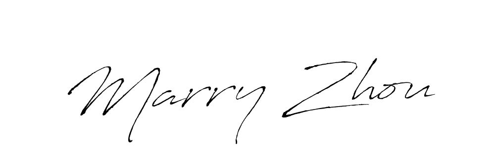 How to make Marry Zhou name signature. Use Antro_Vectra style for creating short signs online. This is the latest handwritten sign. Marry Zhou signature style 6 images and pictures png