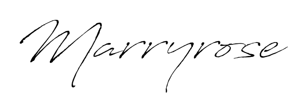 Marryrose stylish signature style. Best Handwritten Sign (Antro_Vectra) for my name. Handwritten Signature Collection Ideas for my name Marryrose. Marryrose signature style 6 images and pictures png