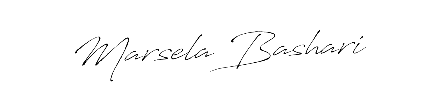 Create a beautiful signature design for name Marsela Bashari. With this signature (Antro_Vectra) fonts, you can make a handwritten signature for free. Marsela Bashari signature style 6 images and pictures png