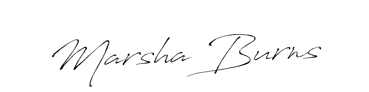 Create a beautiful signature design for name Marsha Burns. With this signature (Antro_Vectra) fonts, you can make a handwritten signature for free. Marsha Burns signature style 6 images and pictures png