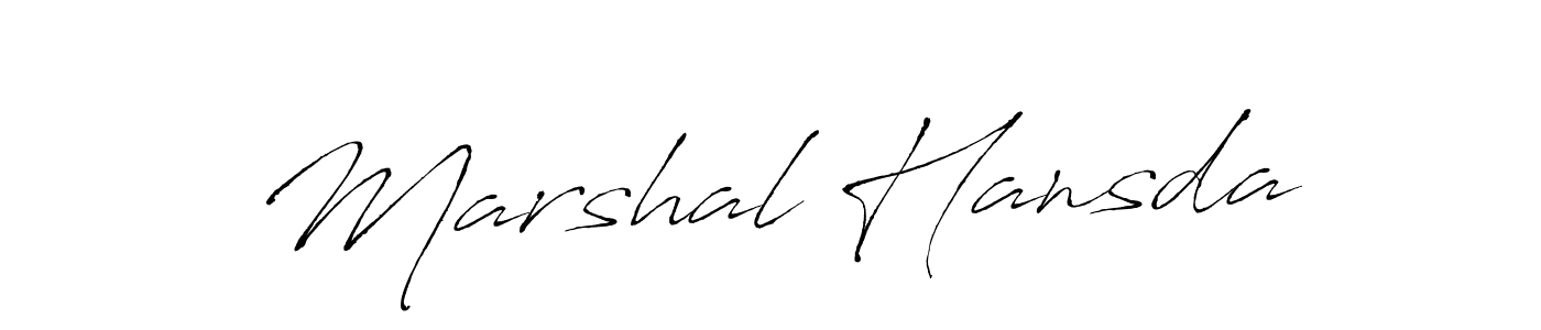 How to make Marshal Hansda name signature. Use Antro_Vectra style for creating short signs online. This is the latest handwritten sign. Marshal Hansda signature style 6 images and pictures png