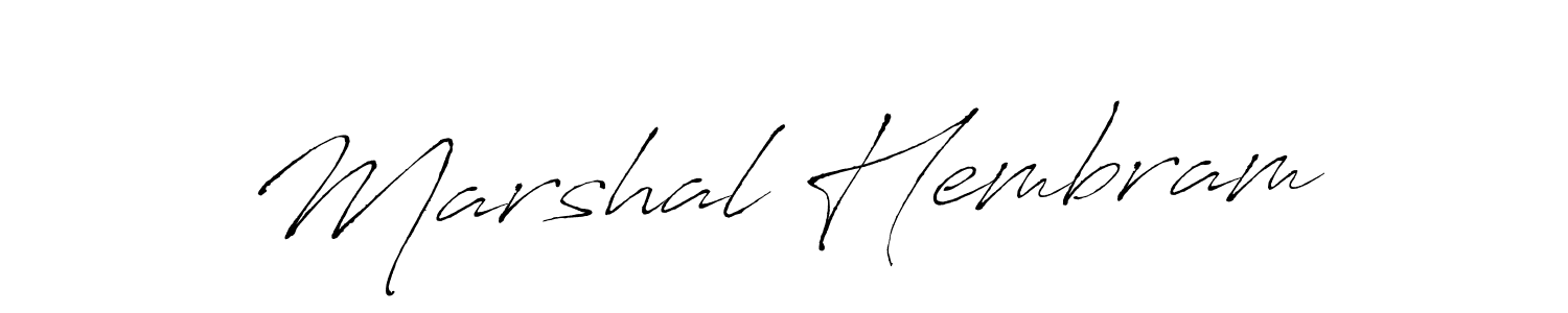 The best way (Antro_Vectra) to make a short signature is to pick only two or three words in your name. The name Marshal Hembram include a total of six letters. For converting this name. Marshal Hembram signature style 6 images and pictures png