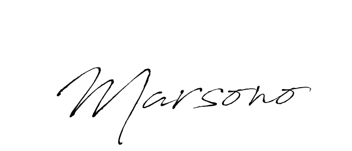 Make a beautiful signature design for name Marsono. With this signature (Antro_Vectra) style, you can create a handwritten signature for free. Marsono signature style 6 images and pictures png