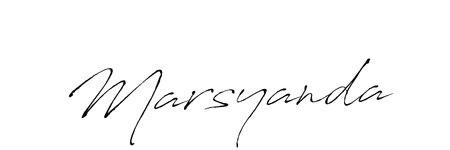 Design your own signature with our free online signature maker. With this signature software, you can create a handwritten (Antro_Vectra) signature for name Marsyanda. Marsyanda signature style 6 images and pictures png