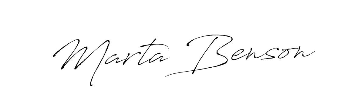 Create a beautiful signature design for name Marta Benson. With this signature (Antro_Vectra) fonts, you can make a handwritten signature for free. Marta Benson signature style 6 images and pictures png