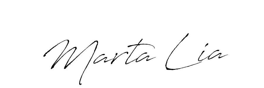 Marta Lia stylish signature style. Best Handwritten Sign (Antro_Vectra) for my name. Handwritten Signature Collection Ideas for my name Marta Lia. Marta Lia signature style 6 images and pictures png