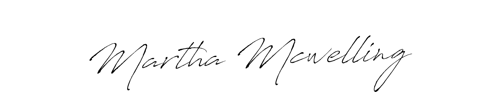 Martha Mcwelling stylish signature style. Best Handwritten Sign (Antro_Vectra) for my name. Handwritten Signature Collection Ideas for my name Martha Mcwelling. Martha Mcwelling signature style 6 images and pictures png