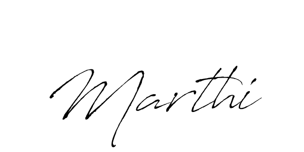 Use a signature maker to create a handwritten signature online. With this signature software, you can design (Antro_Vectra) your own signature for name Marthi. Marthi signature style 6 images and pictures png