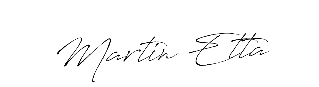 How to make Martin Etta name signature. Use Antro_Vectra style for creating short signs online. This is the latest handwritten sign. Martin Etta signature style 6 images and pictures png