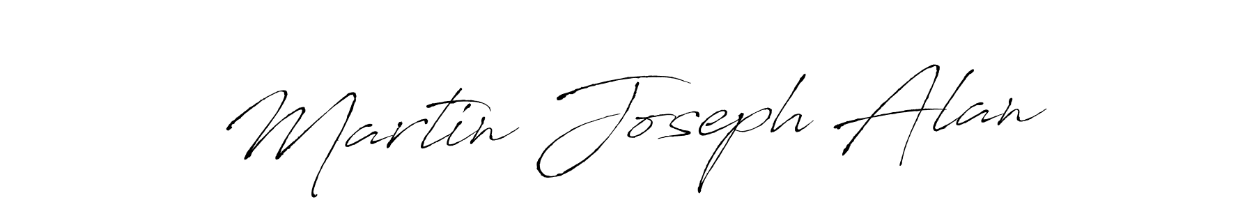 How to make Martin Joseph Alan name signature. Use Antro_Vectra style for creating short signs online. This is the latest handwritten sign. Martin Joseph Alan signature style 6 images and pictures png