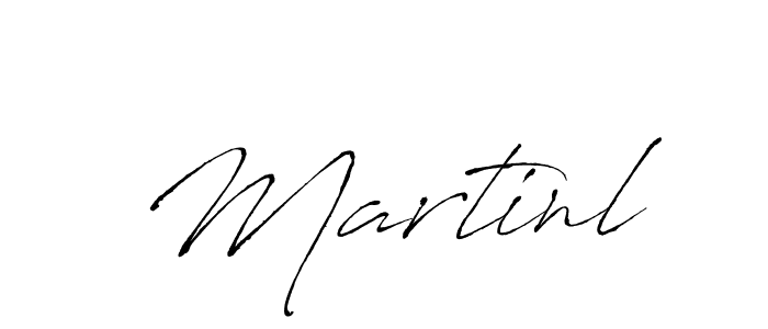Use a signature maker to create a handwritten signature online. With this signature software, you can design (Antro_Vectra) your own signature for name Martinl. Martinl signature style 6 images and pictures png