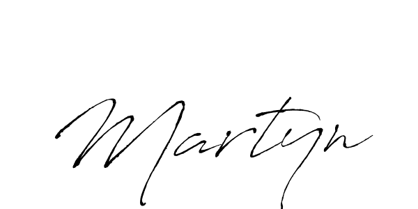 Make a beautiful signature design for name Martyn. With this signature (Antro_Vectra) style, you can create a handwritten signature for free. Martyn signature style 6 images and pictures png