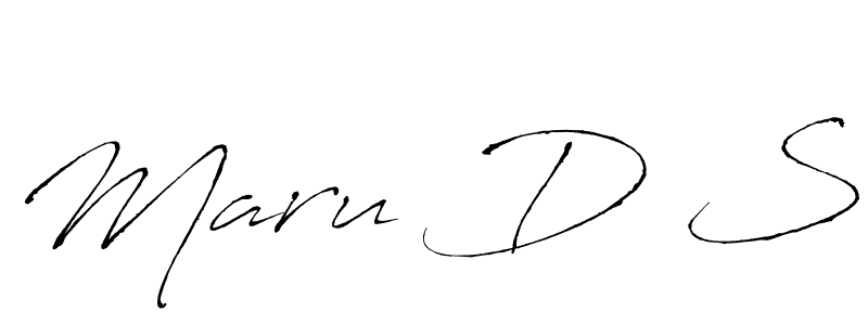 Use a signature maker to create a handwritten signature online. With this signature software, you can design (Antro_Vectra) your own signature for name Maru D S. Maru D S signature style 6 images and pictures png