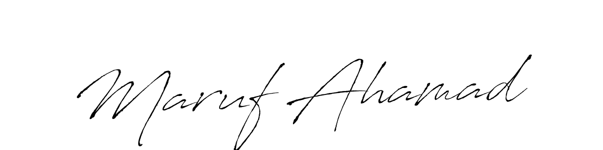 This is the best signature style for the Maruf Ahamad name. Also you like these signature font (Antro_Vectra). Mix name signature. Maruf Ahamad signature style 6 images and pictures png