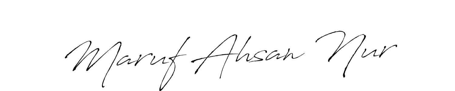 You should practise on your own different ways (Antro_Vectra) to write your name (Maruf Ahsan Nur) in signature. don't let someone else do it for you. Maruf Ahsan Nur signature style 6 images and pictures png