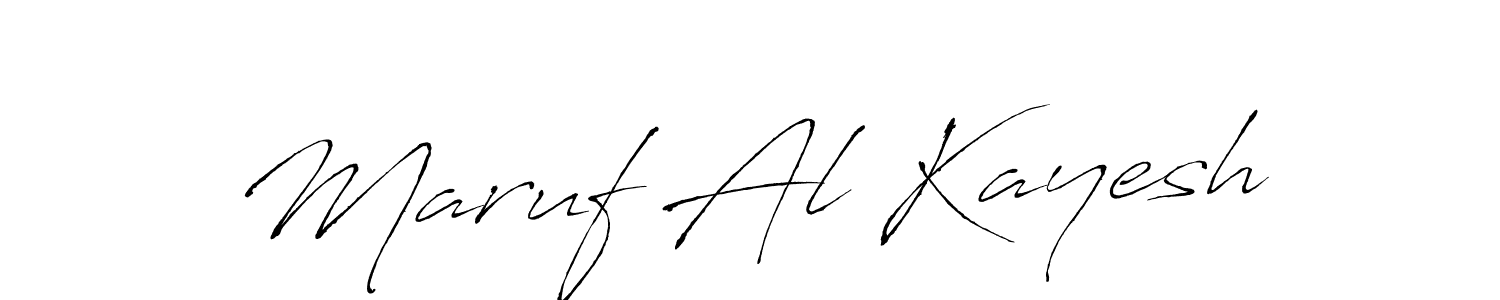 You should practise on your own different ways (Antro_Vectra) to write your name (Maruf Al Kayesh) in signature. don't let someone else do it for you. Maruf Al Kayesh signature style 6 images and pictures png