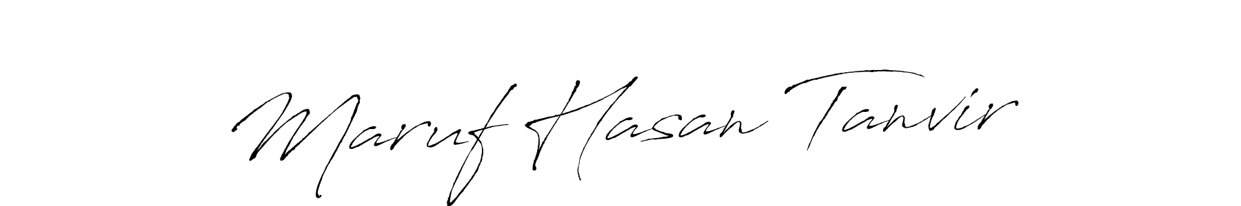 Design your own signature with our free online signature maker. With this signature software, you can create a handwritten (Antro_Vectra) signature for name Maruf Hasan Tanvir. Maruf Hasan Tanvir signature style 6 images and pictures png