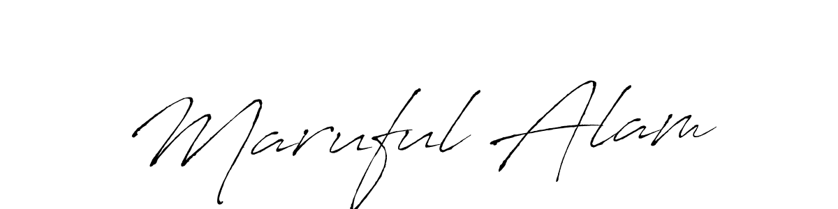 You can use this online signature creator to create a handwritten signature for the name Maruful Alam. This is the best online autograph maker. Maruful Alam signature style 6 images and pictures png