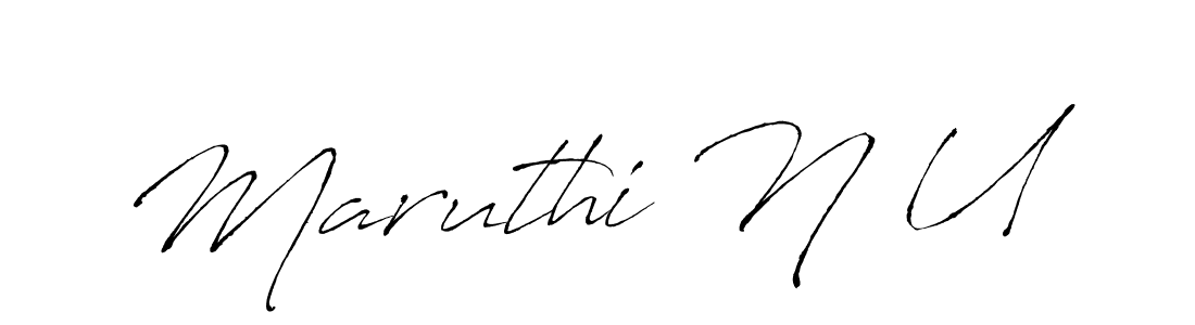 Create a beautiful signature design for name Maruthi N U. With this signature (Antro_Vectra) fonts, you can make a handwritten signature for free. Maruthi N U signature style 6 images and pictures png