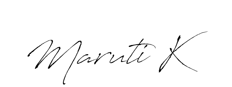 Make a beautiful signature design for name Maruti K. With this signature (Antro_Vectra) style, you can create a handwritten signature for free. Maruti K signature style 6 images and pictures png