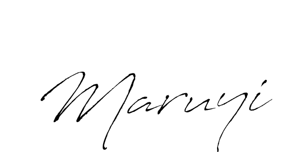 Use a signature maker to create a handwritten signature online. With this signature software, you can design (Antro_Vectra) your own signature for name Maruyi. Maruyi signature style 6 images and pictures png