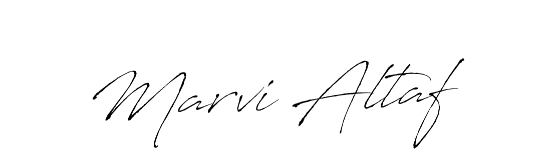 The best way (Antro_Vectra) to make a short signature is to pick only two or three words in your name. The name Marvi Altaf include a total of six letters. For converting this name. Marvi Altaf signature style 6 images and pictures png