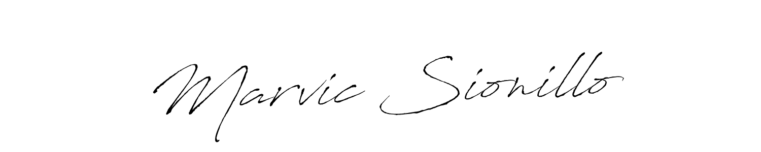 Create a beautiful signature design for name Marvic Sionillo. With this signature (Antro_Vectra) fonts, you can make a handwritten signature for free. Marvic Sionillo signature style 6 images and pictures png