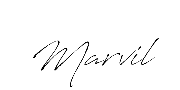 Design your own signature with our free online signature maker. With this signature software, you can create a handwritten (Antro_Vectra) signature for name Marvil. Marvil signature style 6 images and pictures png