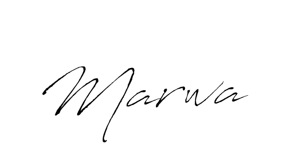 Create a beautiful signature design for name Marwa . With this signature (Antro_Vectra) fonts, you can make a handwritten signature for free. Marwa  signature style 6 images and pictures png
