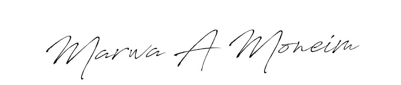 if you are searching for the best signature style for your name Marwa A Moneim. so please give up your signature search. here we have designed multiple signature styles  using Antro_Vectra. Marwa A Moneim signature style 6 images and pictures png